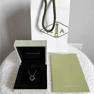 Van Cleef & Arpels Black and Gold Clover Necklace